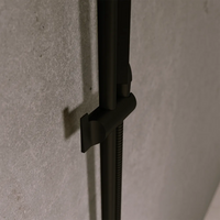 Saliscendi nero opaco con miscelatore esterno con doccino e flessibile 150cm | Baltea