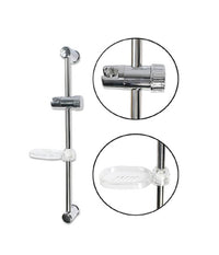 Saliscendi Per Soffione Doccia Altezza Regolabile Con Portasapone 60 Cm 69155         