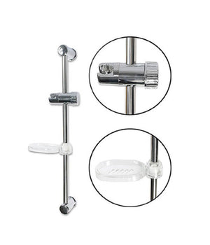 Saliscendi Per Soffione Doccia Altezza Regolabile Con Portasapone 60 Cm 69155         
