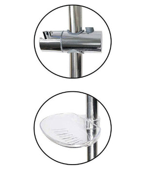 Saliscendi Per Soffione Doccia Altezza Regolabile Con Portasapone 70 Cm 69203         