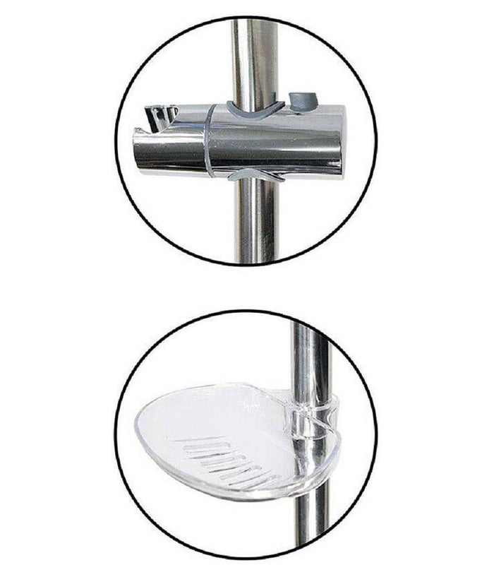 Saliscendi Per Soffione Doccia Altezza Regolabile Con Portasapone 70 Cm 69203         