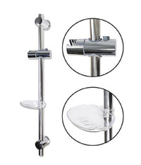 Saliscendi Per Soffione Doccia Altezza Regolabile Con Portasapone 70 Cm 69203         
