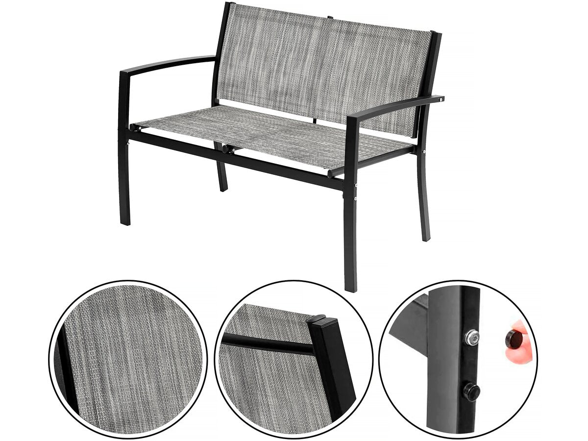 Salotto da giardino basso "Lino" - 4 posti - Grigio