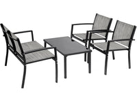 Salotto da giardino basso "Lino" - 4 posti - Grigio