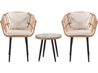 Mobile da giardino in rattan "Vela" - 2 posti - Marrone