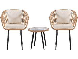 Mobile da giardino in rattan "Vela" - 2 posti - Marrone