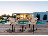 Mobile da giardino in rattan "Vela" - 2 posti - Marrone