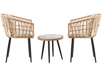 Mobile da giardino in rattan "Vela" - 2 posti - Marrone