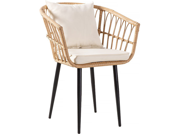 Mobile da giardino in rattan "Vela" - 2 posti - Marrone