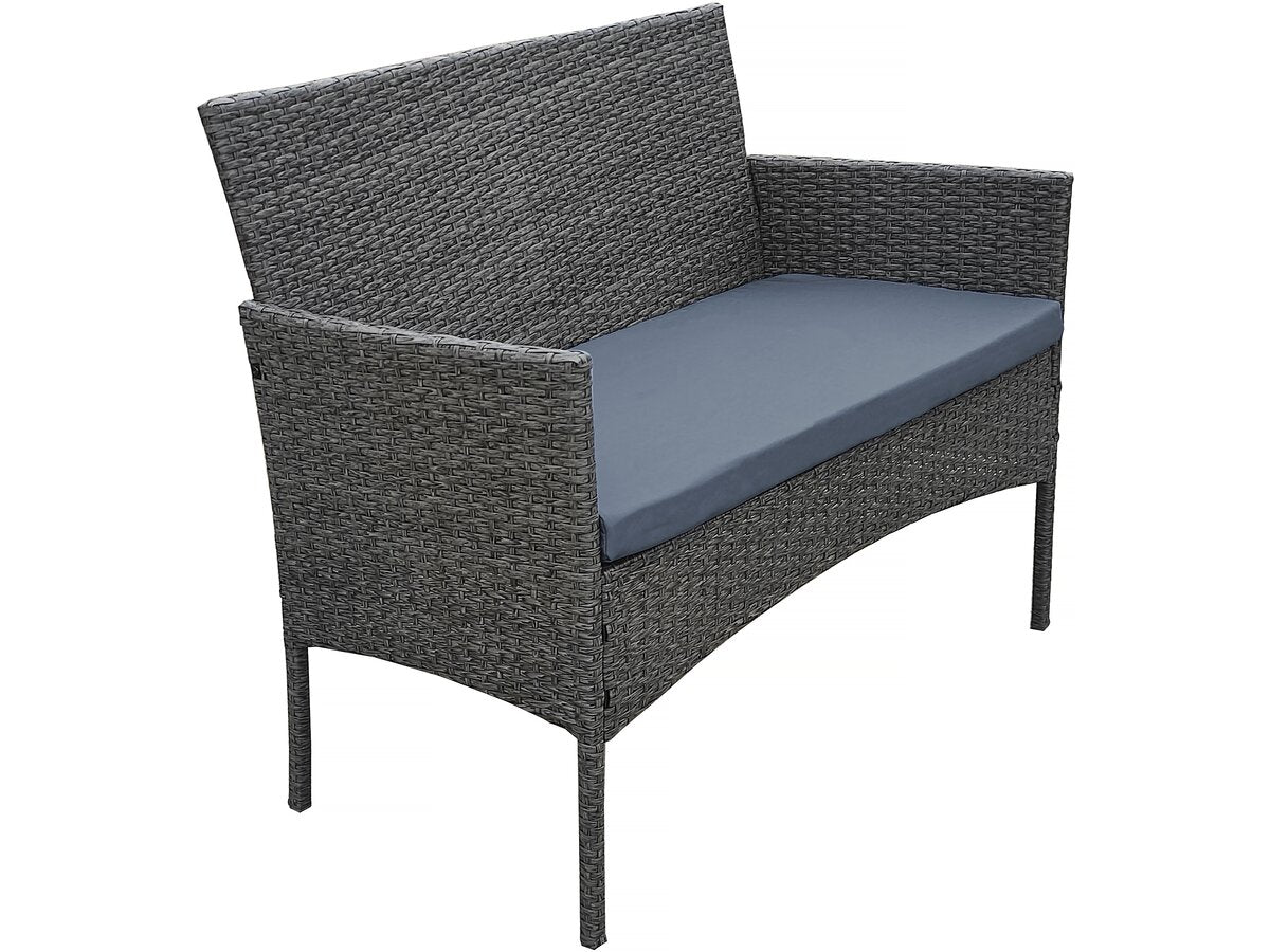 Set di mobili da giardino bassi in resina Toronto 4 posti - Grigio scuro