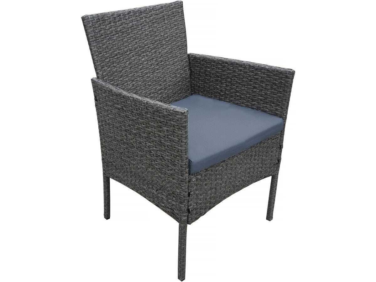 Set di mobili da giardino bassi in resina Toronto 4 posti - Grigio scuro