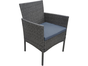 Set di mobili da giardino bassi in resina Toronto 4 posti - Grigio scuro