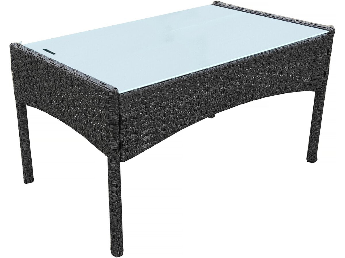 Set di mobili da giardino bassi in resina Toronto 4 posti - Grigio scuro