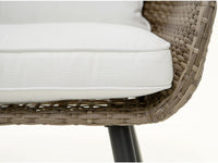 Set di mobili da giardino in resina intrecciata Amber a 2 posti - Marrone