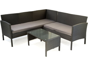 Mobile da giardino in resina intrecciata "Louisa" - 5 posti - Marrone