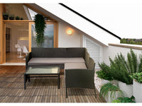 Mobile da giardino in resina intrecciata "Louisa" - 5 posti - Marrone