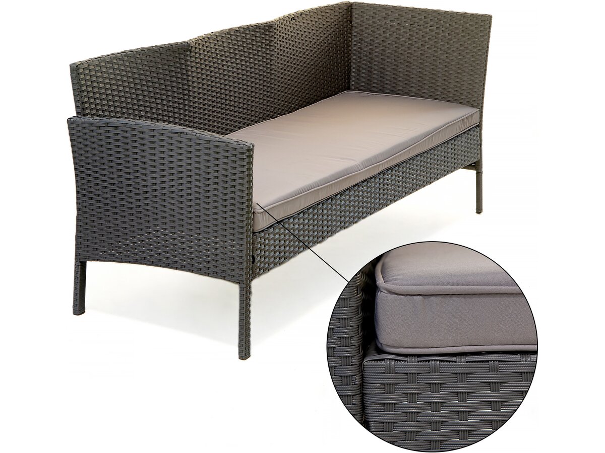 Mobile da giardino in resina intrecciata "Louisa" - 5 posti - Marrone