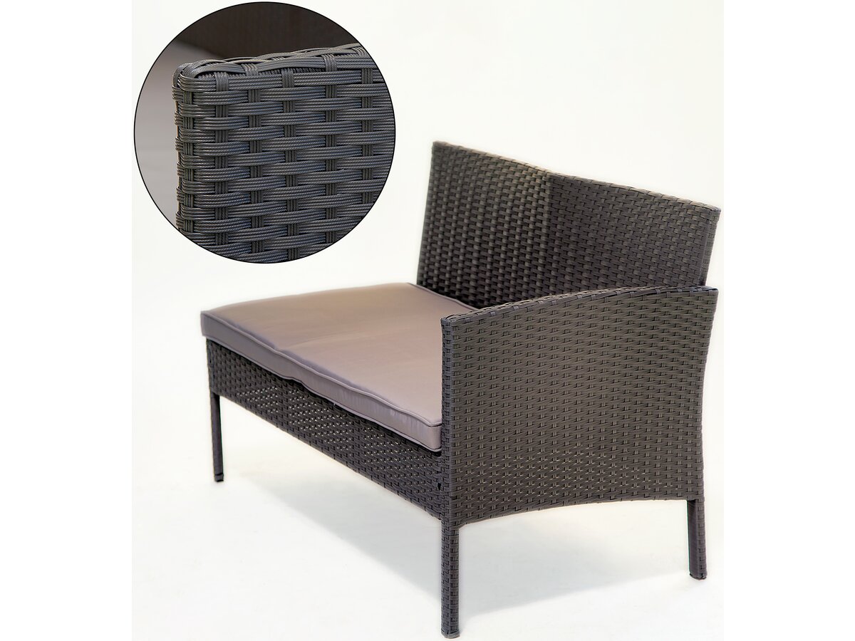 Mobile da giardino in resina intrecciata "Louisa" - 5 posti - Marrone