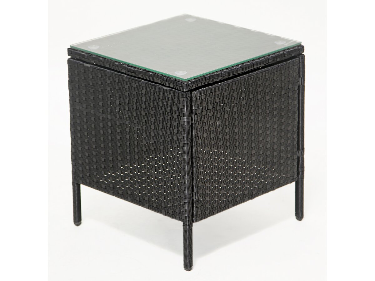 Set da giardino in resina intrecciata da 2 posti "Eléa" - Nero