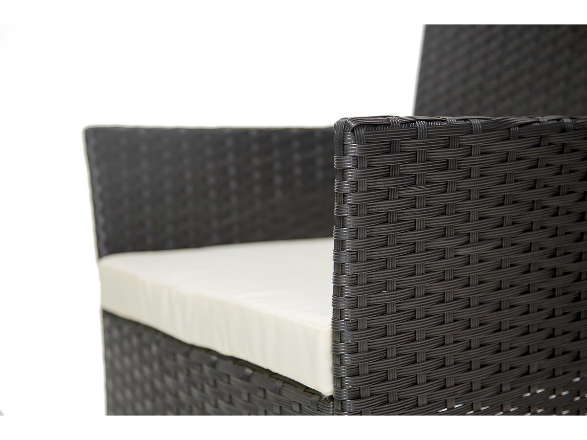 Set da giardino in resina intrecciata da 2 posti "Eléa" - Nero