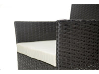 Set da giardino in resina intrecciata da 2 posti "Eléa" - Nero