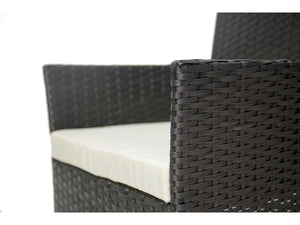 Set da giardino in resina intrecciata da 2 posti "Eléa" - Nero