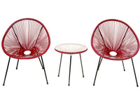 Set da giardino Acapulco "Liana" - 2 posti - Rosso