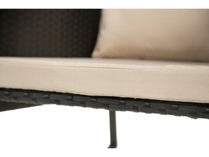 Set di mobili da giardino a dondolo in resina intrecciata "Garden" - Nero