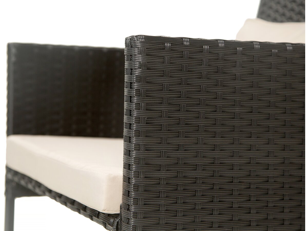Set di mobili da giardino a dondolo in resina intrecciata "Garden" - Nero
