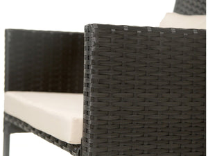 Set di mobili da giardino a dondolo in resina intrecciata "Garden" - Nero