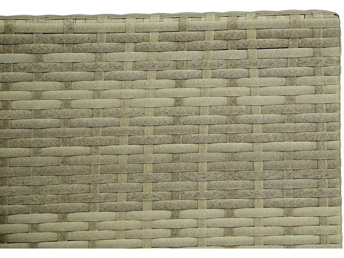 Set da giardino panoramico "Elia" in resina e vimini - 6 posti - Beige