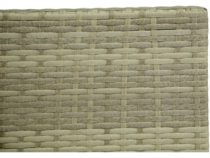 Set da giardino panoramico "Elia" in resina e vimini - 6 posti - Beige