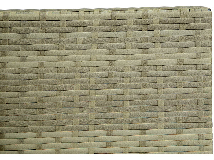 Set da giardino panoramico "Elia" in resina e vimini - 6 posti - Beige