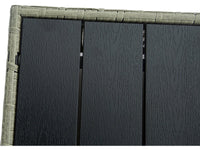 Set da giardino panoramico "Elia" in resina e vimini - 6 posti - Beige