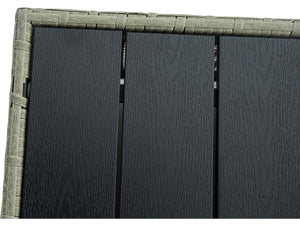 Set da giardino panoramico "Elia" in resina e vimini - 6 posti - Beige