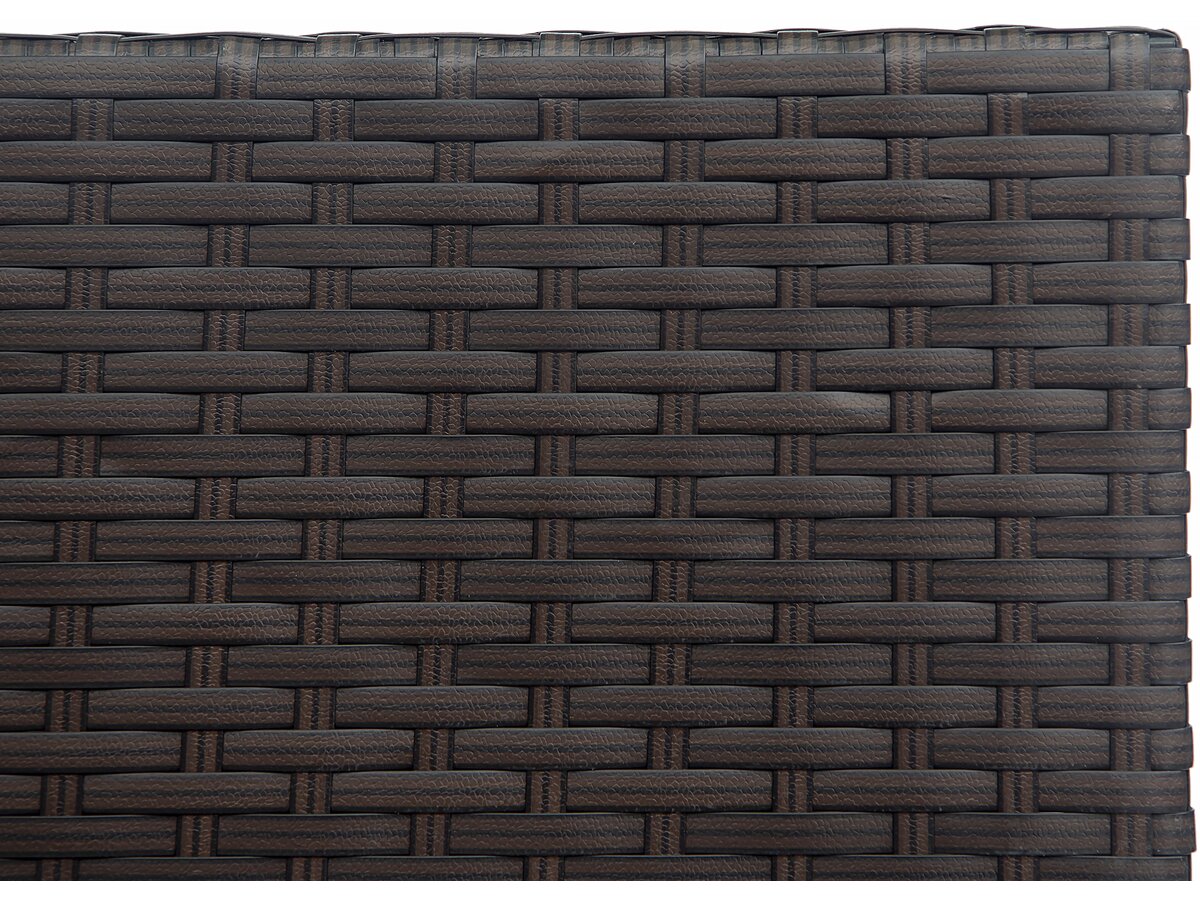 Set da giardino panoramico in resina e vimini "Océane" - 6 posti - Marrone