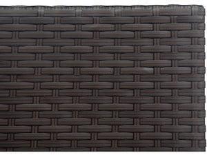 Set da giardino panoramico in resina e vimini "Océane" - 6 posti - Marrone