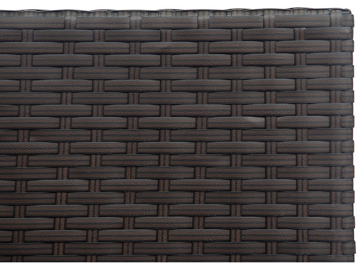 Set da giardino panoramico in resina e vimini "Océane" - 6 posti - Marrone