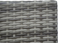 Set di mobili da giardino panoramici in resina e vimini "Nelson" - 6 posti - Grigio