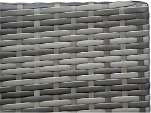 Set di mobili da giardino panoramici in resina e vimini "Nelson" - 6 posti - Grigio