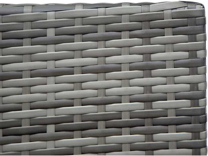 Set di mobili da giardino panoramici in resina e vimini "Nelson" - 6 posti - Grigio