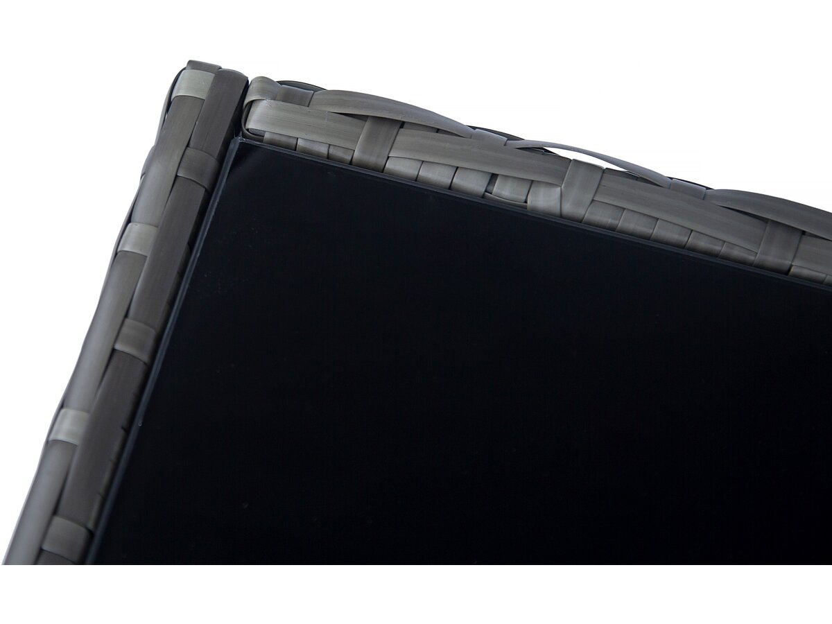 Set di mobili da giardino panoramici in resina e vimini "Nelson" - 6 posti - Grigio