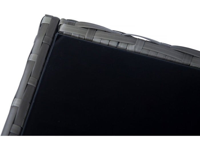 Set di mobili da giardino panoramici in resina e vimini "Nelson" - 6 posti - Grigio