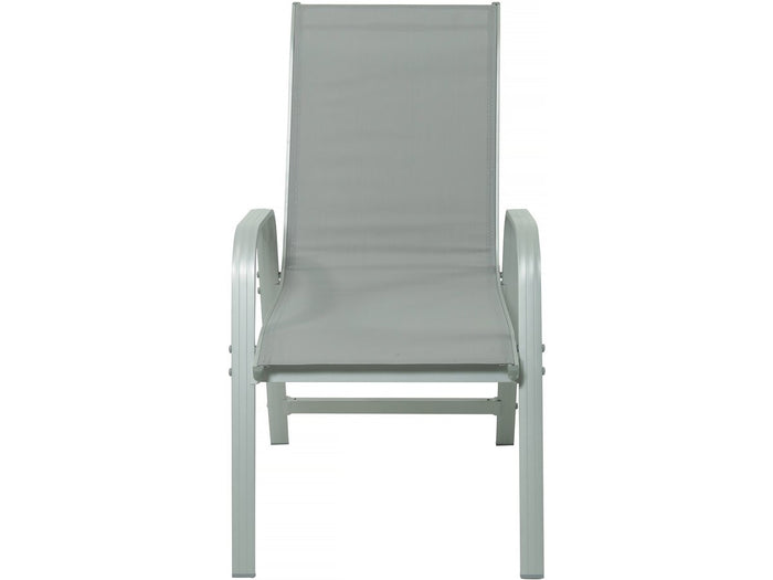 Set da pranzo da giardino "Lagos" - 200/320 x 105 x 76 cm - 10 sedie - Grigio chiaro