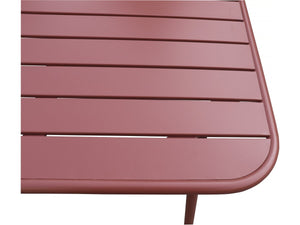 Set da pranzo da giardino in metallo "Bilbao" - 6 posti - Terracotta