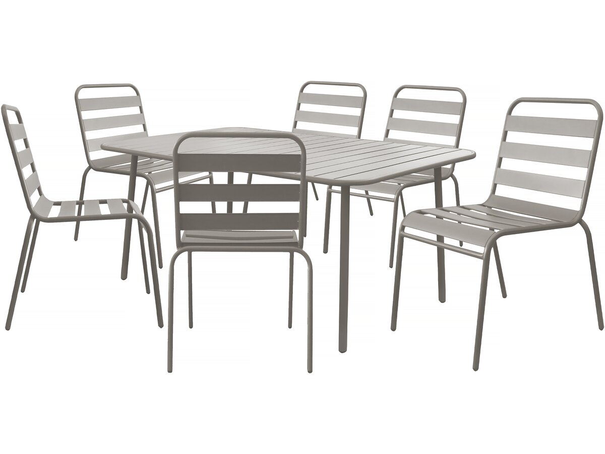 Set di mobili da giardino in metallo "Bilbao" - 6 posti - Talpa