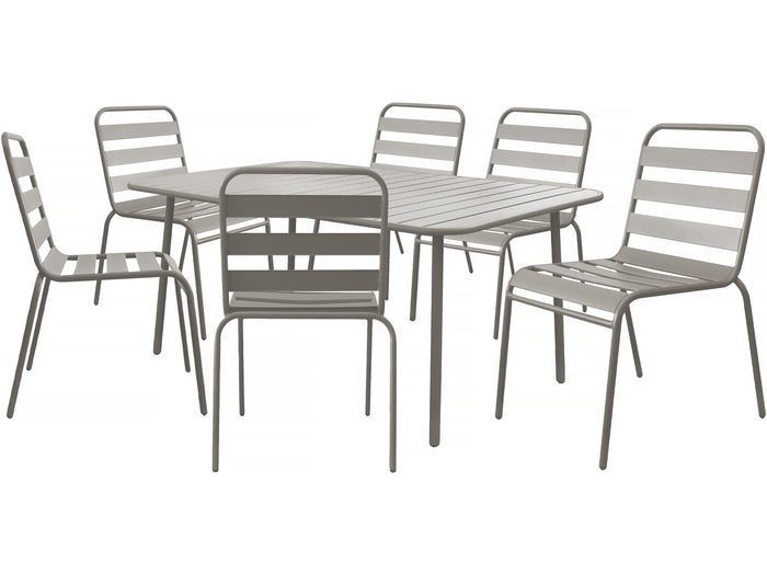 Set di mobili da giardino in metallo "Bilbao" - 6 posti - Talpa