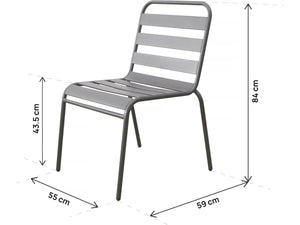 Set di mobili da giardino in metallo "Bilbao" - 6 posti - Talpa