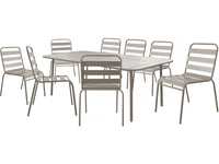 Set da pranzo da giardino in metallo "Bilbao" - 8 posti - Talpa