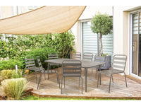 Set da pranzo da giardino in metallo "Bilbao" - 8 posti - Talpa